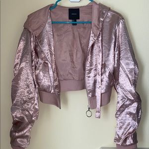 Forever 21 Rose Gold Waist length jacket